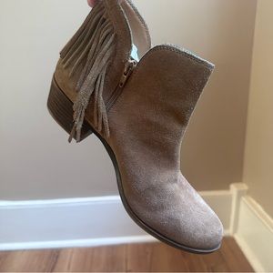 Lucky Brand Tan Suede Booties